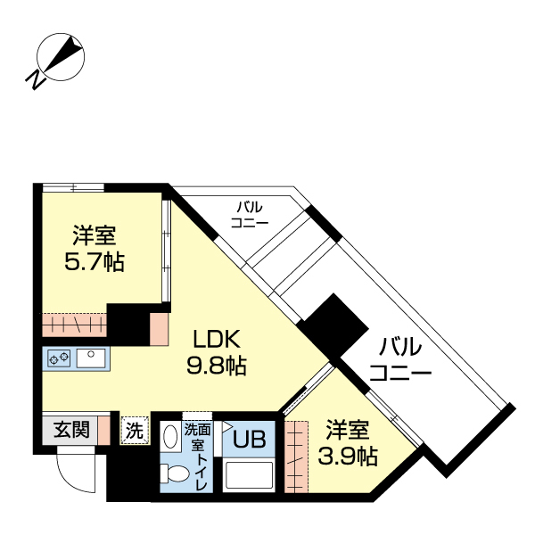 仮）尾上町新築マンションの間取り