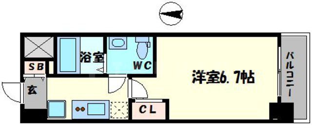 【SERENiTE本町refletの間取り】