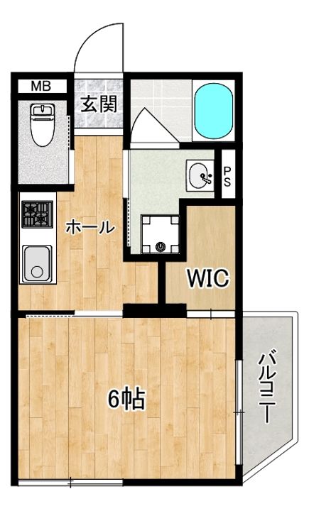 【熊本市中央区水前寺のマンションの間取り】