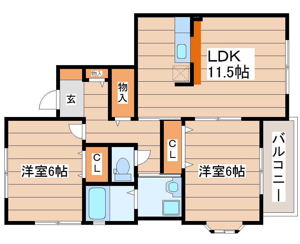 コリーヌの間取り