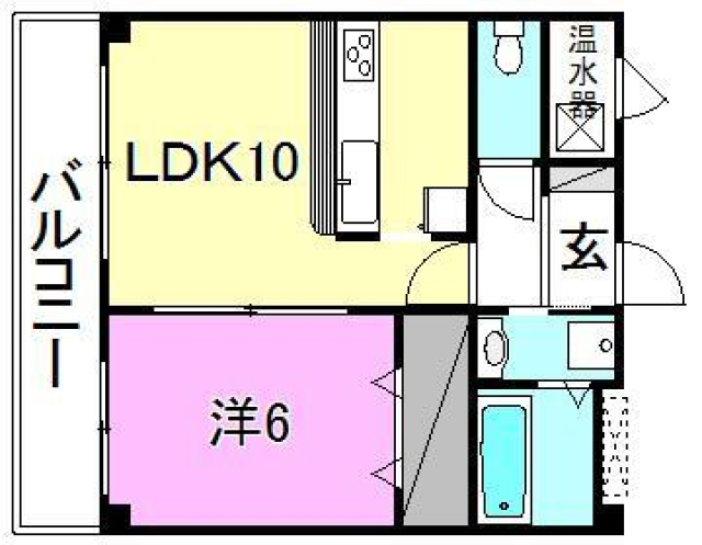 松山市道後町のマンションの間取り