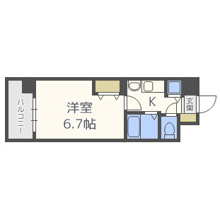 大阪市北区池田町のマンションの間取り