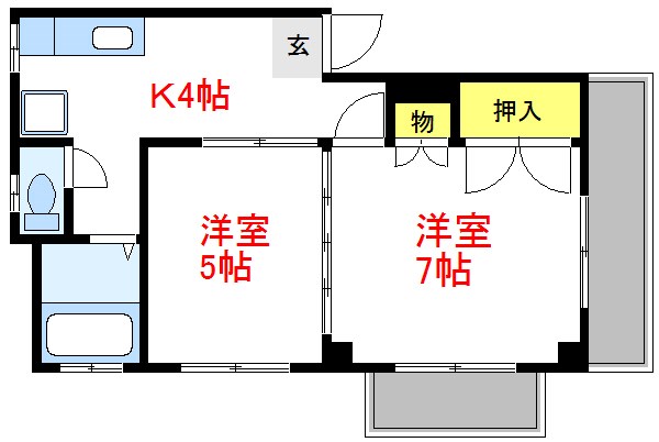 荒川区東日暮里のマンションの間取り