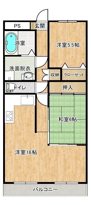 ウィング御船IIの間取り