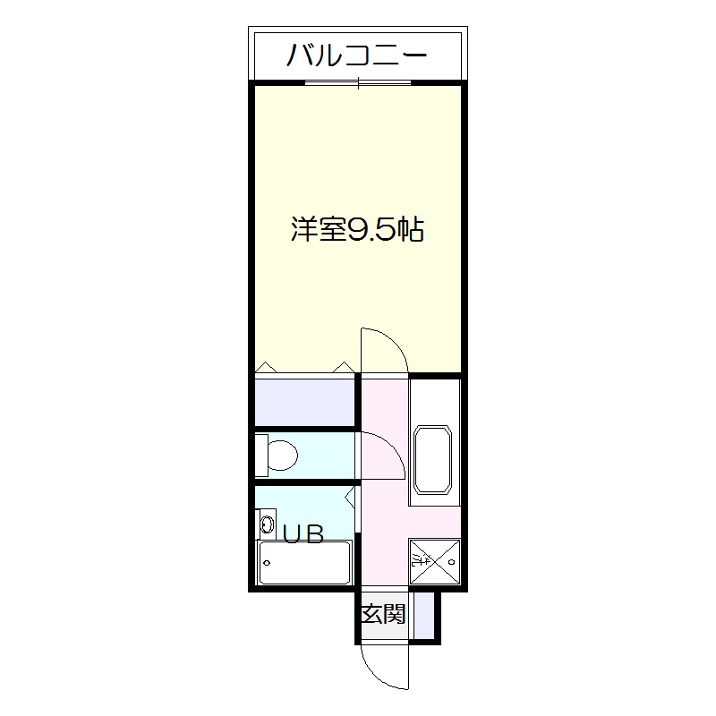 鹿児島市宇宿のマンションの間取り