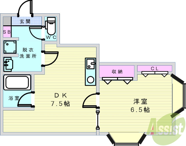 【豊中市服部南町のマンションの間取り】