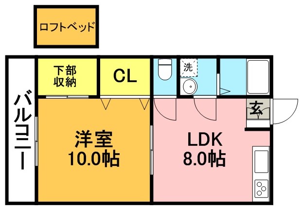 ロジュマン古賀Iの間取り