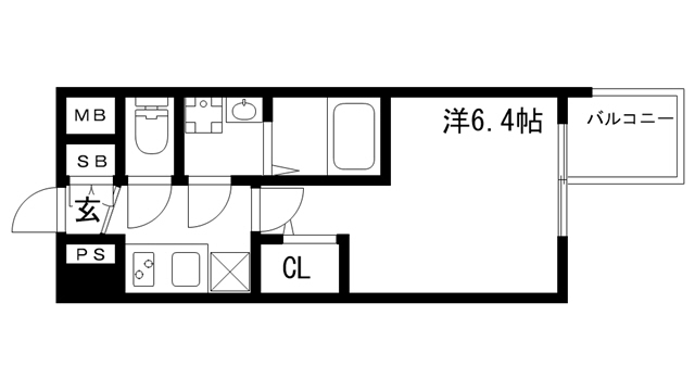 エスリード神戸三宮ヒルズの間取り