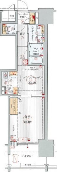 エステムプラザ名古屋駅前プライムタワーの間取り