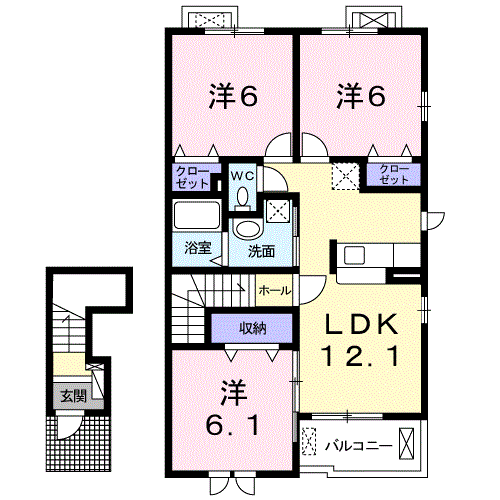 クラール元山Ｉの間取り