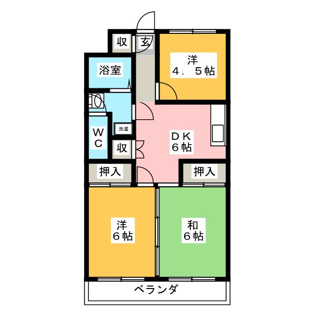 ドミールヤマザキの間取り