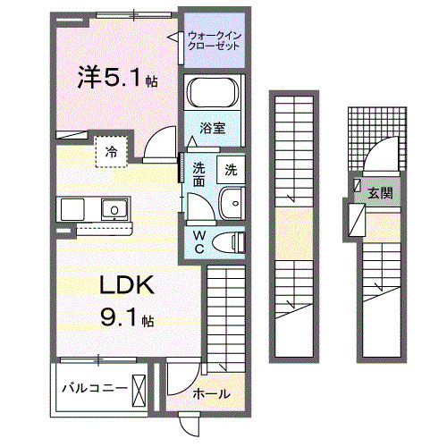 クラール元山駅前Ｂの間取り