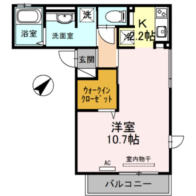 高砂市阿弥陀町阿弥陀のアパートの間取り