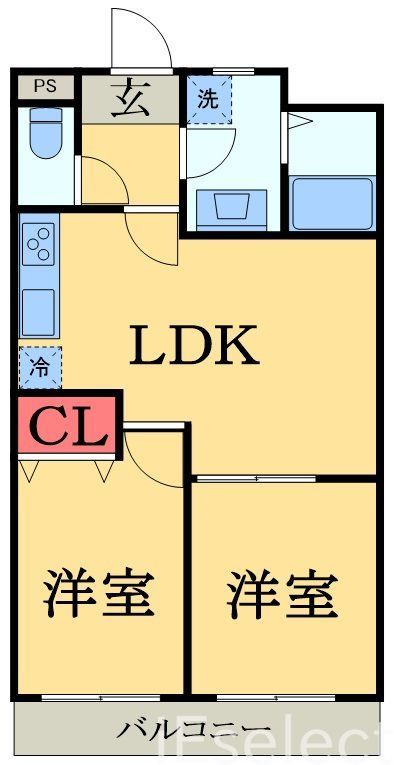 千葉市中央区千葉寺町のマンションの間取り