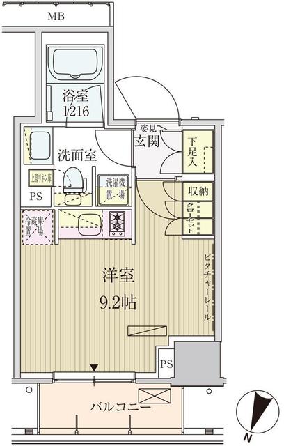 港区赤坂のマンションの間取り