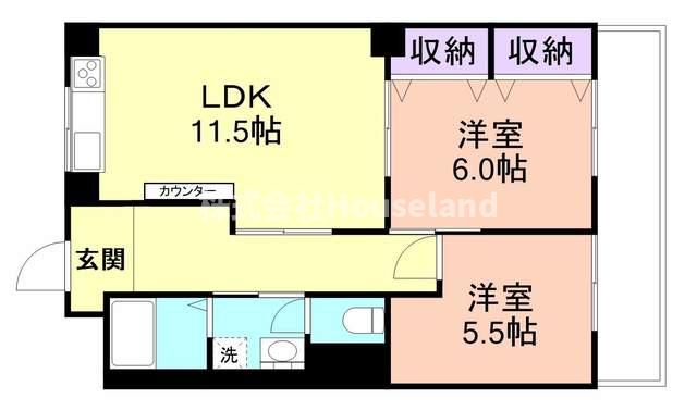 ハイツカドゼンの間取り