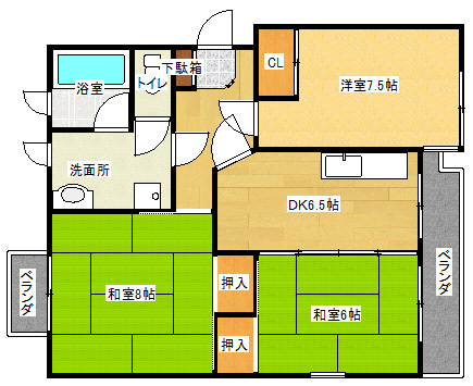 エスポワール八雲の間取り