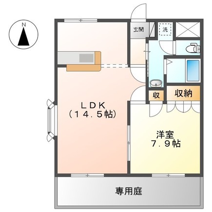 広島市安佐南区高取北のマンションの間取り