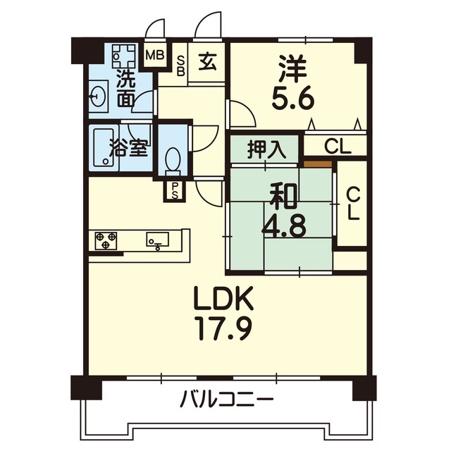 サンロイヤル帯山の間取り