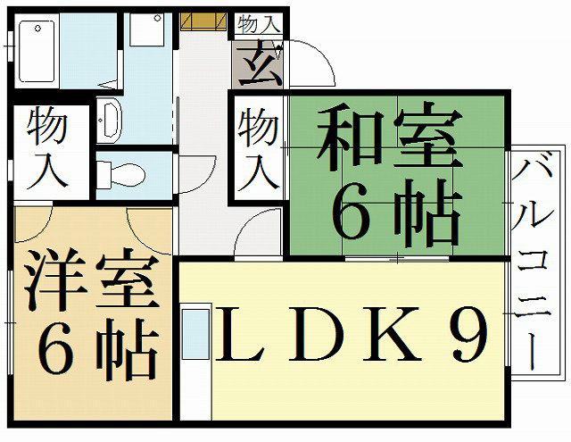 京都市左京区岩倉忠在地町のアパートの間取り