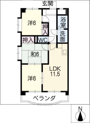 クリスタルパレスフジの間取り