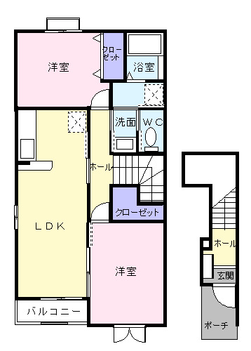 ラフレシールＡの間取り