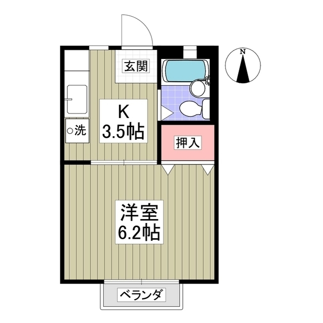 サンシティ江田Ｄの間取り