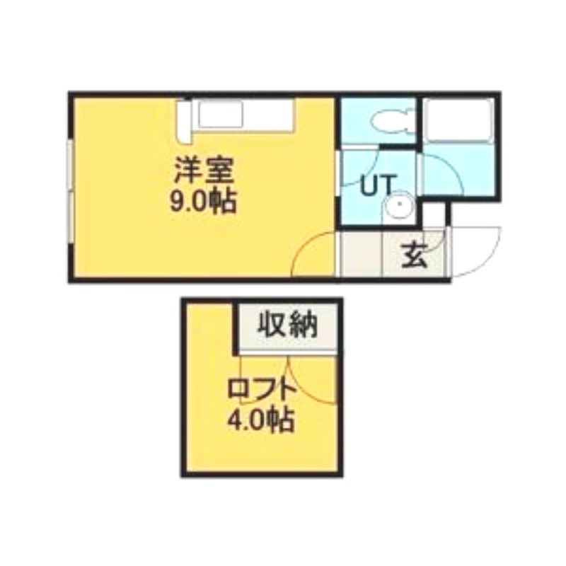 札幌市手稲区前田七条のアパートの間取り