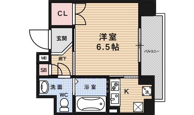 京都市上京区泰童片原町のマンションの間取り