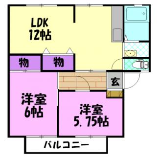 サンビレッジ宝石台六番館の間取り