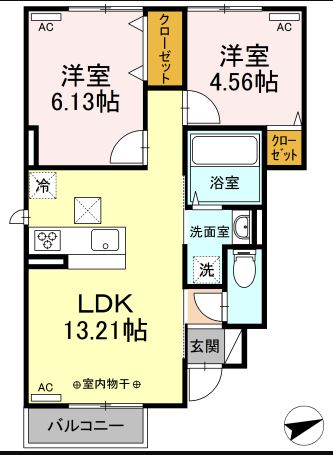 パッソン四日町の間取り