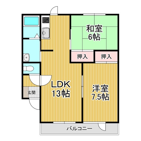 シオンハイツIIの間取り