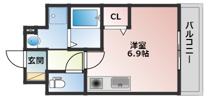 【神戸市須磨区高倉町のアパートの間取り】