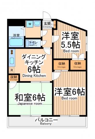 調布市多摩川のマンションの間取り