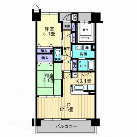 ルミナスＭＩＺＵＨＯ京町の間取り