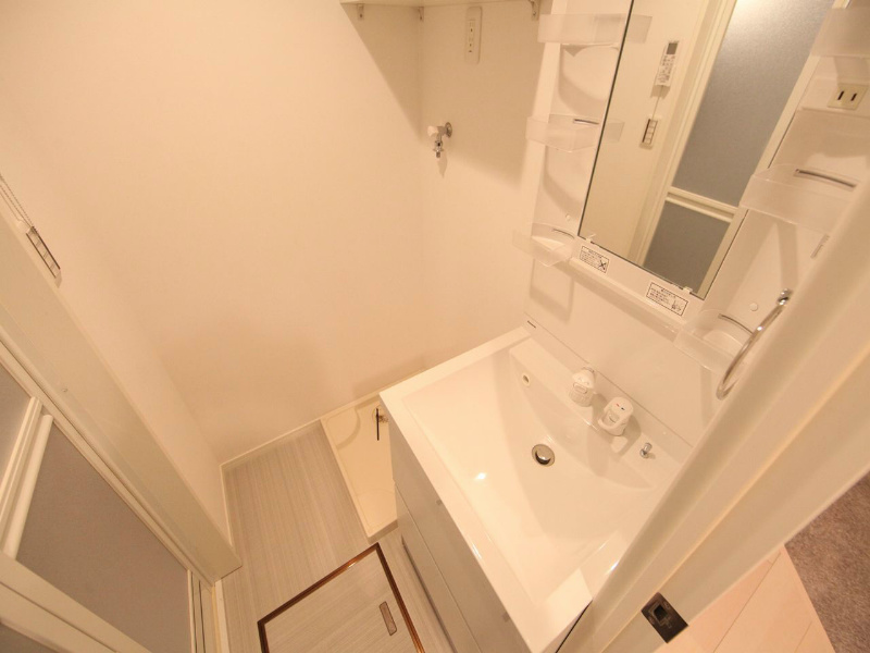 洗面設備　脱衣所　独立洗面台（シャンプードレッサー）洗濯機用意できます