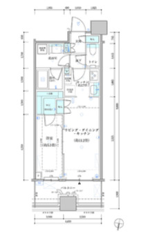 中央区勝どきのマンションの間取り
