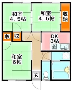 銀風荘の間取り写真