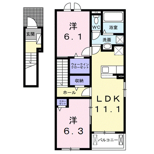 ＨａｓｈｉｍｏｔｏＢＡＳＥ　IIの間取り