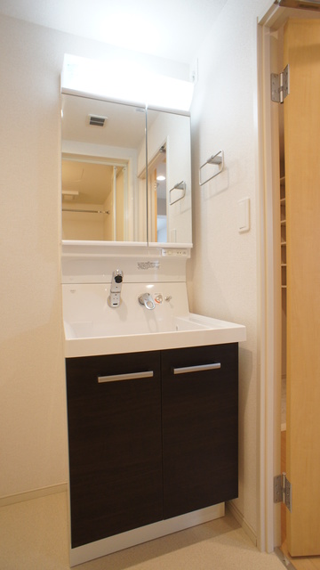 洗面設備　洗面台はシャンプードレッサータイプ！おでかけ準備もラクラク☆