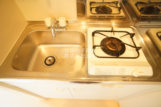 キッチン　１口ガスコンロ設置済！お引越し後すぐにお料理できます☆