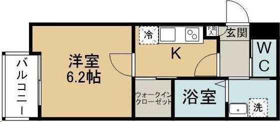スカイハーツ河原町の間取り写真