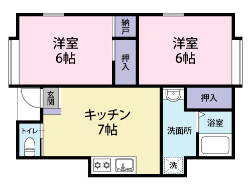 北原荘の間取り写真