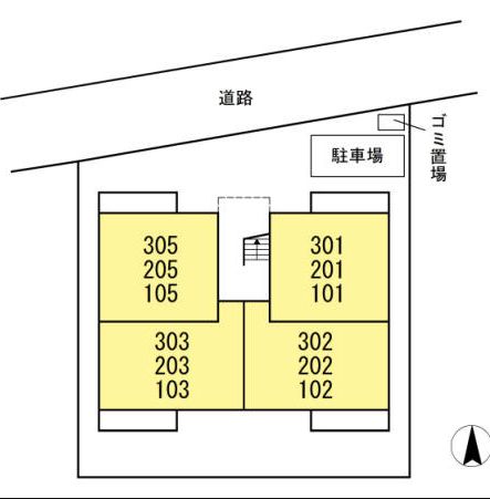 その他　ネット無料。区画図です