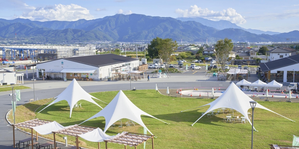 公園　fumotto南アルプス地域交流エリア（公園）まで758m