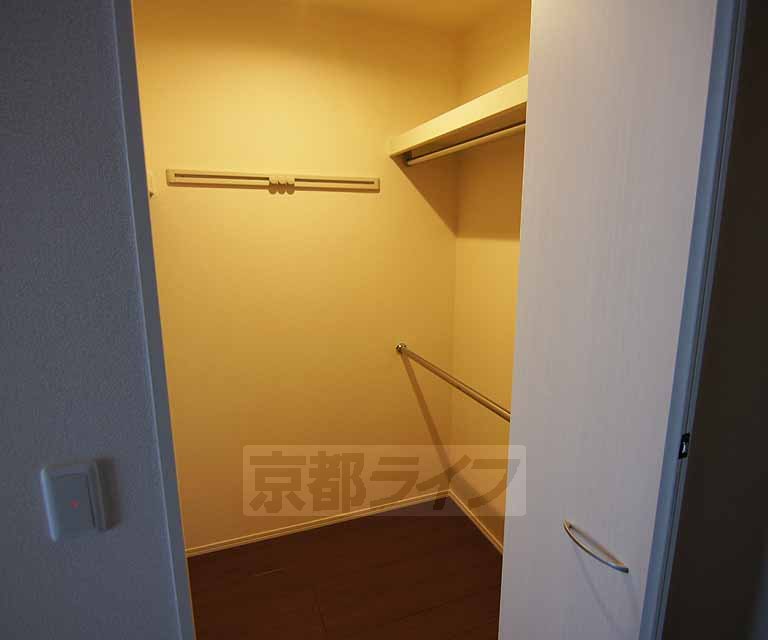 収納　大容量のウォークインクローゼット。