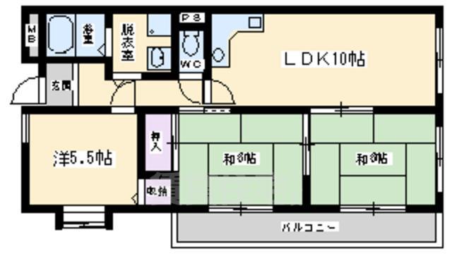 千里山パークヒルズ2の間取り写真