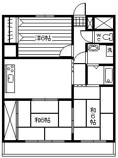 トレジャーコーポ黒木の間取り写真