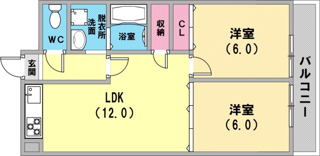 ラムール住吉の間取り写真
