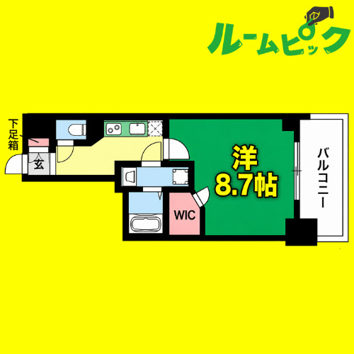 地下鉄東山線 新栄町駅 徒歩4分 14階建 築10年の間取り写真